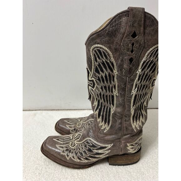Corral women’s sequin wing and cross Inlay Western boots size 8.5 - Picture 6 of 8